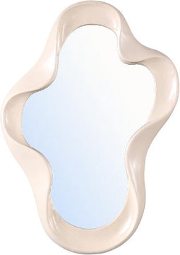 PTMD Hannah Cream Poly Organic Shaped Mirror Shiny L