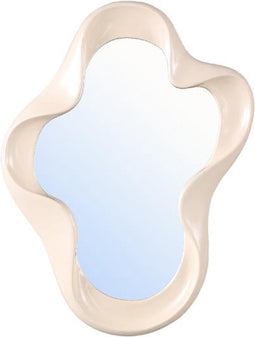 PTMD Hannah Cream Poly Organic Shaped Mirror Shiny M