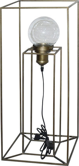 PTMD Harm Vierkante Staande Lamp - 30 x 30 x 70 cm - Ijzer - Goud