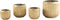 PTMD Harris Gold Ceramic Round Pot Low With Lines L