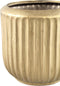PTMD Harris Gold Ceramic Round Pot Low With Lines L