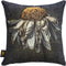 PTMD Hava Black Cotton Velvet Cushion Daisy Flower S