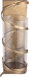 PTMD Haylie Brass Glass Round Wall Stormlight Spiral