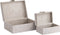 PTMD Hazael Beige suede box golden handle set of 2
