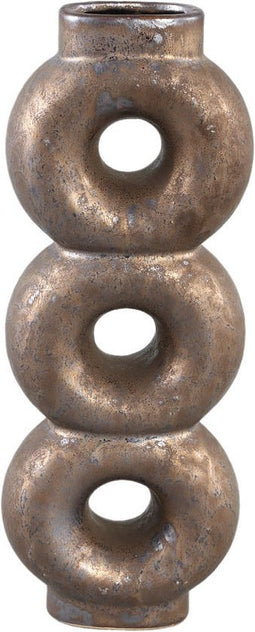 PTMD Hedin Vaas - 11 x 11 x 29 cm - Keramiek - Brons