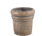 PTMD Helena Brown Cement Pot Round Rustic Gold FinishXL