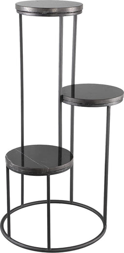 PTMD Hilde Meervoudige Zuil - H82 x Ø40 cm - Marmer - Zwart