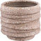 PTMD Hindouy Brown Ceramic Pot Wavy Round L