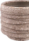 PTMD Hindouy Brown Ceramic Pot Wavy Round L