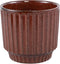 PTMD Hodor Bordeaux Glazed Ceramic Round Pot Lines L