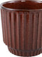 PTMD Hodor Bordeaux Glazed Ceramic Round Pot Lines L