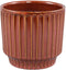 PTMD Hodor Rust Glazed Ceramic Round Pot Lines L