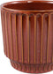 PTMD Hodor Rust Glazed Ceramic Round Pot Lines L