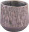 PTMD Holden Purple Cement Pot Round Gold Finish L