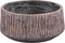 PTMD Holden Purple Cement Pot Round Gold Finish Low L