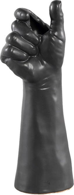 PTMD Hyla Bloempot - 12 x 8 x 30 cm - Keramiek - Zwart