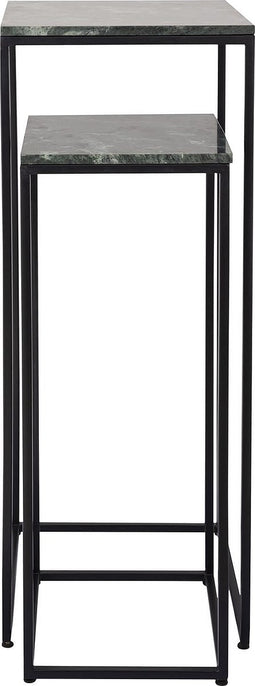 PTMD Ilano Green Marble Iron Sidetable Green Top SV2