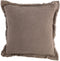 PTMD Indra Brown Fabric Cushion With Ruffles Square