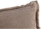 PTMD Indra Brown Fabric Cushion With Ruffles Square