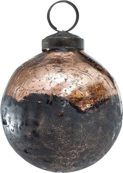 PTMD Indy Kerstbal Antiek - H8 x Ø8 cm - Glas - Koper