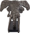 PTMD Iriss Brass Casted Alu Elephant Statue Black Base
