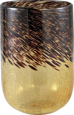 PTMD Ivar Ronde Vaas - H30 x Ø20 cm - Gemengd glas - Bruin