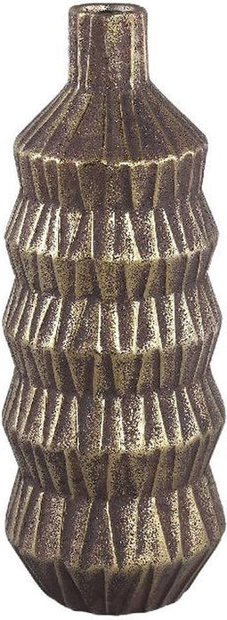 PTMD Izra Gold Ceramic Bottle High Brown Finish L