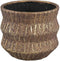 PTMD Izra Gold Glazed Ceramic Pot Brown Finish L