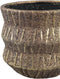 PTMD Izra Gold Glazed Ceramic Pot Brown Finish L