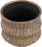 PTMD Izra Gold Glazed Ceramic Pot Brown Finish L