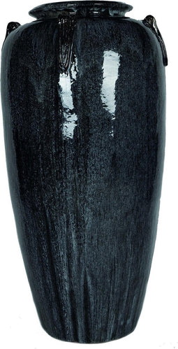 PTMD Izze Ronde Bloempot - H116xØ58 cm - Keramiek - Donkergroen