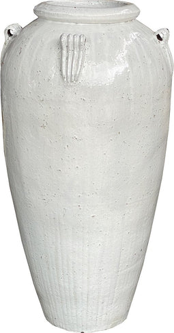 PTMD Izze White Glazed Ceramic Extreme Pot High