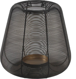PTMD Jaden Windlicht - 33 x 33 x 31 cm - Ijzer - Zwart