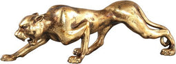 PTMD Jagende Luipaard Decoratief Beeld - 31 x 9 x 10 cm - Poly - Goud