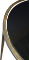 PTMD Jaimy metalen zwarte glazen tafel voor bank maat in cm: 32 x 32 x 50 - Goud