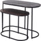 PTMD Janca Black Iron Sidetable Oval Aluminum Top SV2