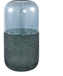 Ptmd janet blauw half grijs glazen stormlicht rond - L