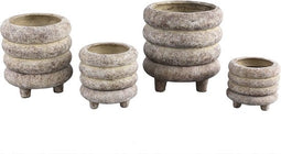 PTMD Janny Bloempot - 20 x 20 x 21 cm - Cement - Grijs