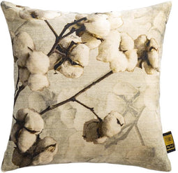 PTMD Jash Grey Cotton Velvet Cushion Cotton Plant S