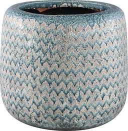 PTMD Jasper Bloempot - H44 x Ø49 cm - Keramiek - Blauw - Blauw