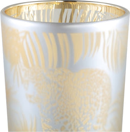 PTMD Jaymie Windlicht - 12 x 12 x 20 cm - Glas - Goud