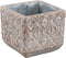 PTMD Jenah Bloempot - 13 x 13 x 12 cm - Cement - Bruin