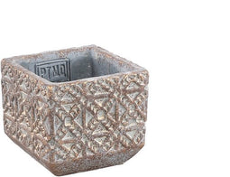PTMD Jenah Bloempot - 9 x 9 x 8 cm - Cement - Bruin