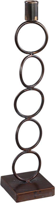 PTMD Jish Kandelaar - 9 x 9 x 41 cm - Metaal - Koper