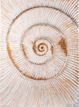 PTMD Jixa Wanddecoratie - 90 x 4 x 120 cm - MDF - Wit - Schelp Design