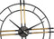 PTMD Joanna Black Metal Clock With Gold Tubes Round