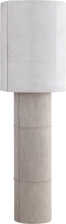 PTMD Joanne Beige Suede Floorlamp Natural Cowhair Shade