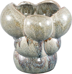 PTMD Jodie Bloempot - 29x29x27 cm - Keramiek - Groen