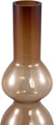 PTMD Joly Brown Glass Vase Long Bulb Shape L