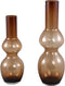 PTMD Joly Brown Glass Vase Long Bulb Shape L